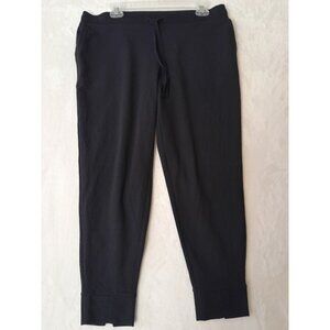 Pure Jill Pima Cotton Modal Blend Stretch Tapered Jogger Pants PM Black Pockets